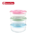 Mini recipiente de vidro de armazenamento de bebê tampa sem BPA